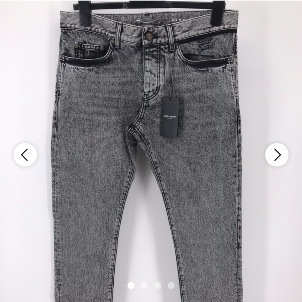 Saint Laurent Acid Wash Straight Leg Jeans Sz 28